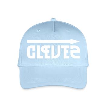 Clever & Stupid – contrasts reflected in a funny way - Organic Kids’ Baseball Cap - light blue - Front