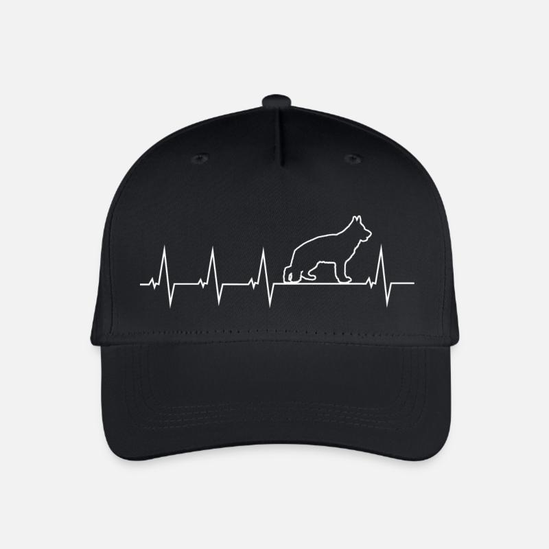 Deutscher Schäferhund - Herzschlag - Kinder Bio Basecap - Schwarz