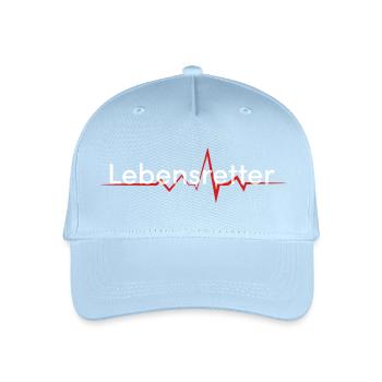 lebensretter arzt sanitäter schriftzug rettung - Kinder Bio Basecap - Hellblau - Vorne