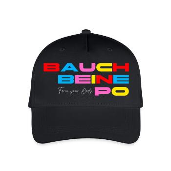 "BELLY LEG BUTTOCKS" FORM YOUR BODY - Organic Kids’ Baseball Cap - black - Front