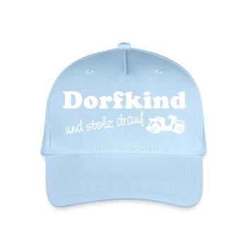 Village child - and proud of it - Organic Kids’ Baseball Cap - light blue - Front