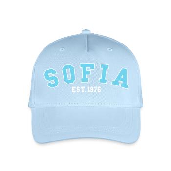 Sofia Est. 1976 - Organic Kids’ Baseball Cap - light blue - Front