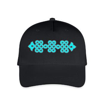 ornement complexe, turquoise - Casquette de baseball bio Enfant - noir - Devant