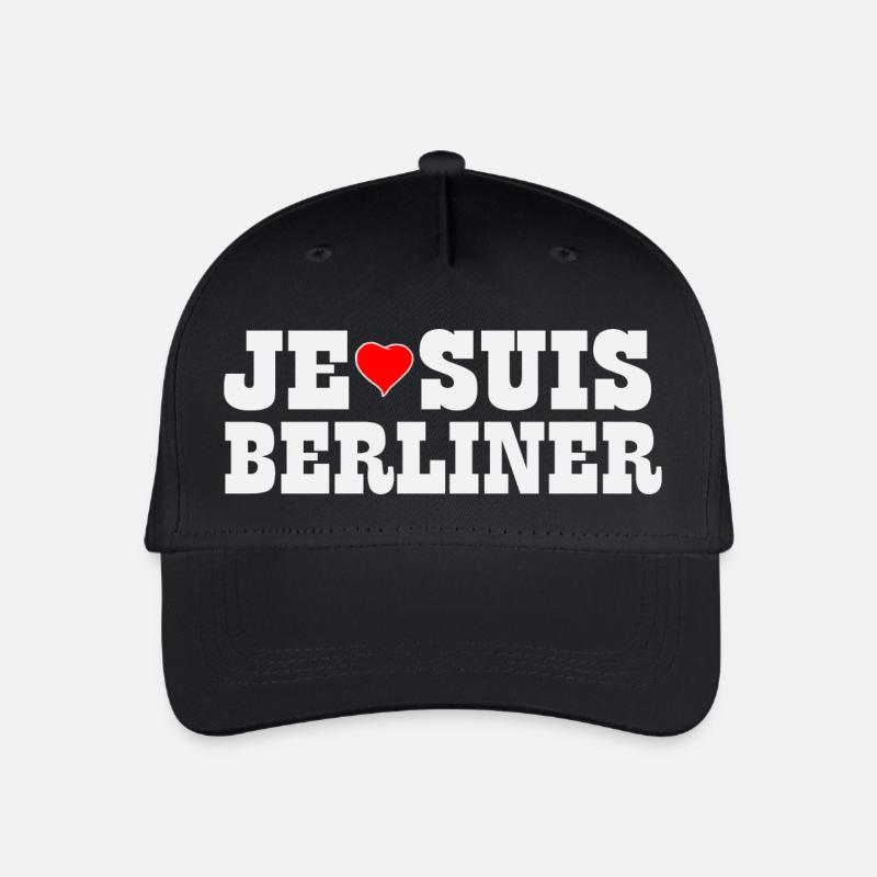 Berlin - Je Suis Berliner - Kinder Bio Basecap - Schwarz