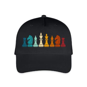 Pions de jeu arc-en-ciel - Casquette de baseball bio Enfant - noir - Devant