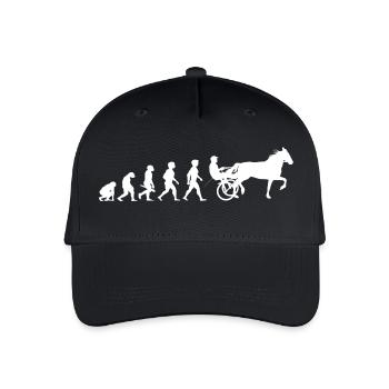 Evolution trot racing chevaux de course de chevaux - Casquette de baseball bio Enfant - noir - Devant