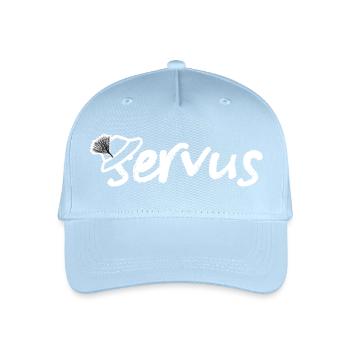Servus Gruß mit Trachtenhut - Kinder Bio Basecap - Hellblau - Vorne
