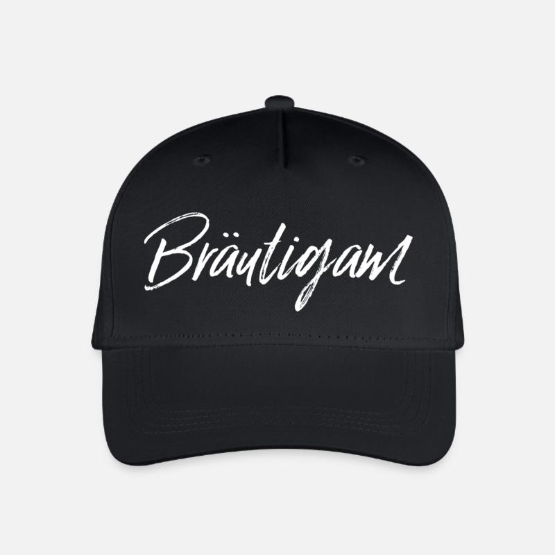 Bräutigam weiss - Kinder Bio Basecap - Schwarz