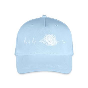 Heart Heartbeats - Organic Kids’ Baseball Cap - light blue - Front