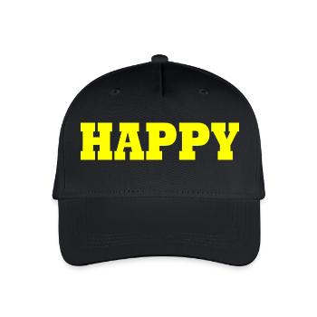Happy - Organic Kids’ Baseball Cap - black - Front