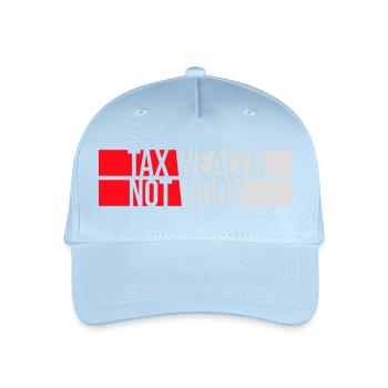 Tax Wealth Not Work Progressive Politics Economy - Organic Kids’ Baseball Cap - light blue - Front