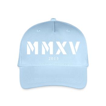 Roman numeral year of birth Made in 2015 - Organic Kids’ Baseball Cap - light blue - Front