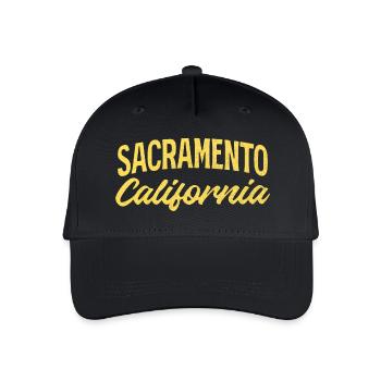 Sacramento California Gold Script - Organic Kids’ Baseball Cap - black - Front