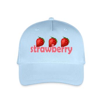 Fraise - Casquette de baseball bio Enfant - bleu clair - Devant