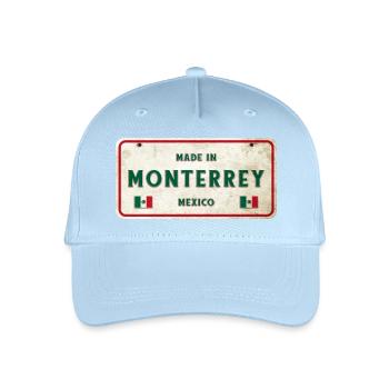 Monterrey Mexiko Vintage Schild Design - Kinder Bio Basecap - Hellblau - Vorne