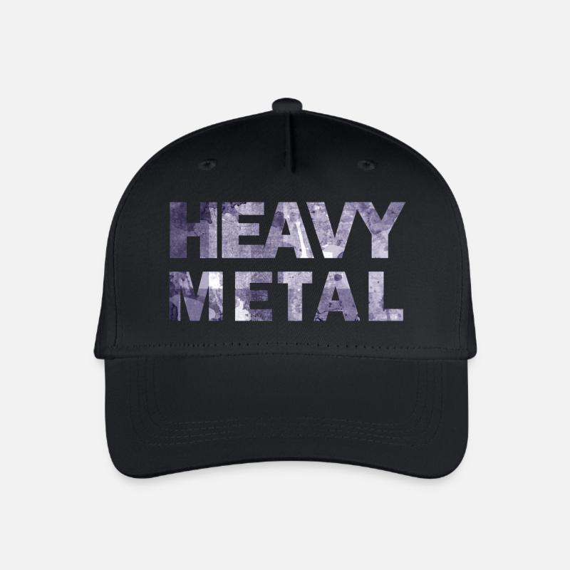 HEAVY METAL Schrift - Kinder Bio Basecap - Schwarz