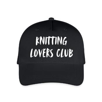 Knitting lovers club. Knitting Lovers Club. - Organic Kids’ Baseball Cap - black - Front