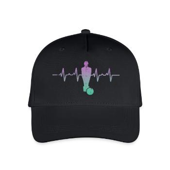 Tischfußball Herzschlag - Kinder Bio Basecap - Schwarz - Vorne