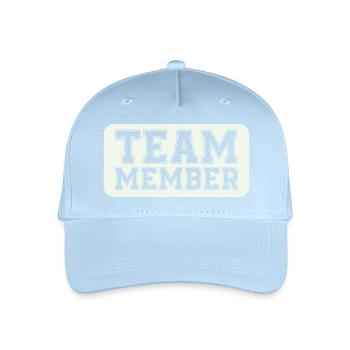 Varsity-style team member - Organic Kids’ Baseball Cap - light blue - Front