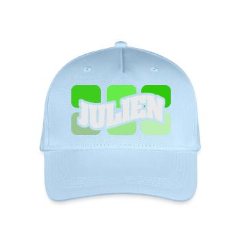 Julien Graffiti Neon Logo - Kinder Bio Basecap - Hellblau - Vorne
