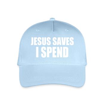 jesus saves i spend - Kinder Bio Basecap - Hellblau - Vorne