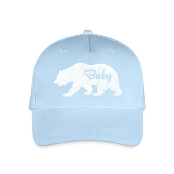 Baby Bear.Gifts pour les bébés. Bébé Camping.Pregnancy - Casquette de baseball bio Enfant - bleu clair - Devant