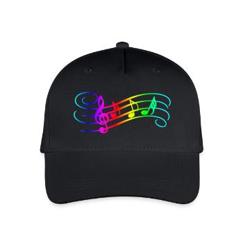 Music Notes - Organic Kids’ Baseball Cap - black - Front