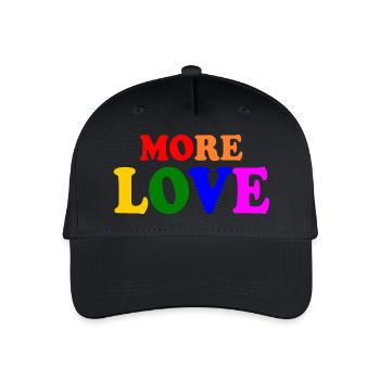 More love - Organic Kids’ Baseball Cap - black - Front
