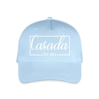 2022 Hochzeitstag verheiratete Frauen - Kinder Bio Basecap - Hellblau - Vorne