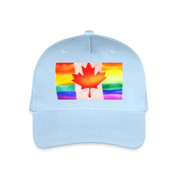 Kanada Flagge LGBTQ - Kinder Bio Basecap - Hellblau - Vorne