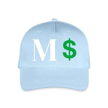 Lettre m dollar - Casquette de baseball bio Enfant - bleu clair - Devant