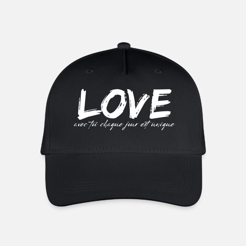 LIEBE - Kinder Bio Basecap - Schwarz