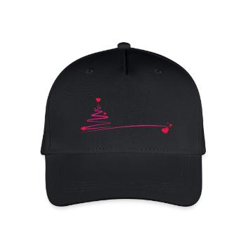 arbre de Noël avec le coeur - Casquette de baseball bio Enfant - noir - Devant