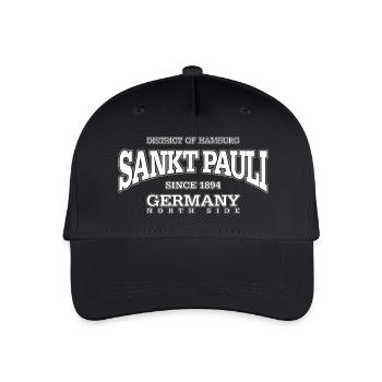 Sankt Pauli (white) - Kinder Bio Basecap - Schwarz - Vorne