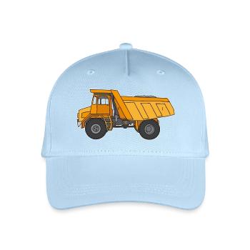 camion à benne basculante ou semi-remorque - Casquette de baseball bio Enfant - bleu clair - Devant