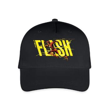 The Flash Rennt Gelbes Logo - Kinder Bio Basecap - Schwarz - Vorne