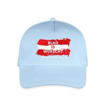 blad is wurscht schirch warad oasch österreich - Kinder Bio Basecap - Hellblau - Vorne