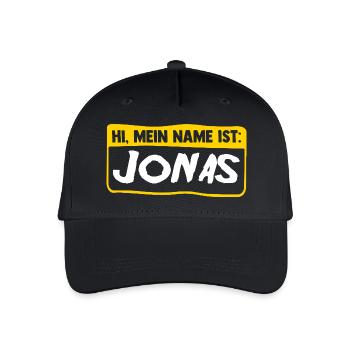Jonas - Kinder Bio Basecap - Schwarz - Vorne
