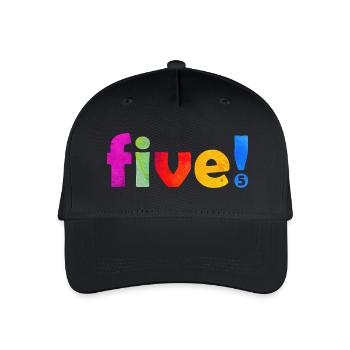 FIVE 5 YEARS 5TH BIRTHDAY - Organic Kids’ Baseball Cap - black - Front