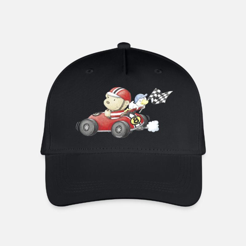 PP_Rennfahrer_01 - Casquette de baseball bio Enfant - noir