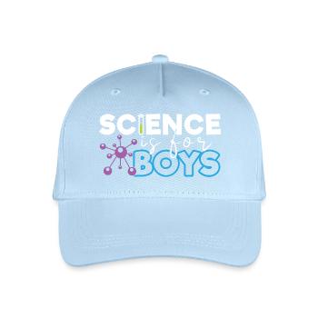Science is for Boys - Organic Kids’ Baseball Cap - light blue - Front