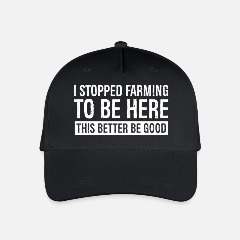 Ich habe mit der Landwirtschaft aufgehört, um hier zu sein - Kinder Bio Basecap - Schwarz