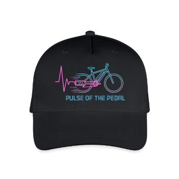 Neon Pulse Fahrradgrafik - Kinder Bio Basecap - Schwarz - Vorne
