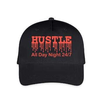 Hustle All Day 24 7 Motivational Entrepreneur - Organic Kids’ Baseball Cap - black - Front