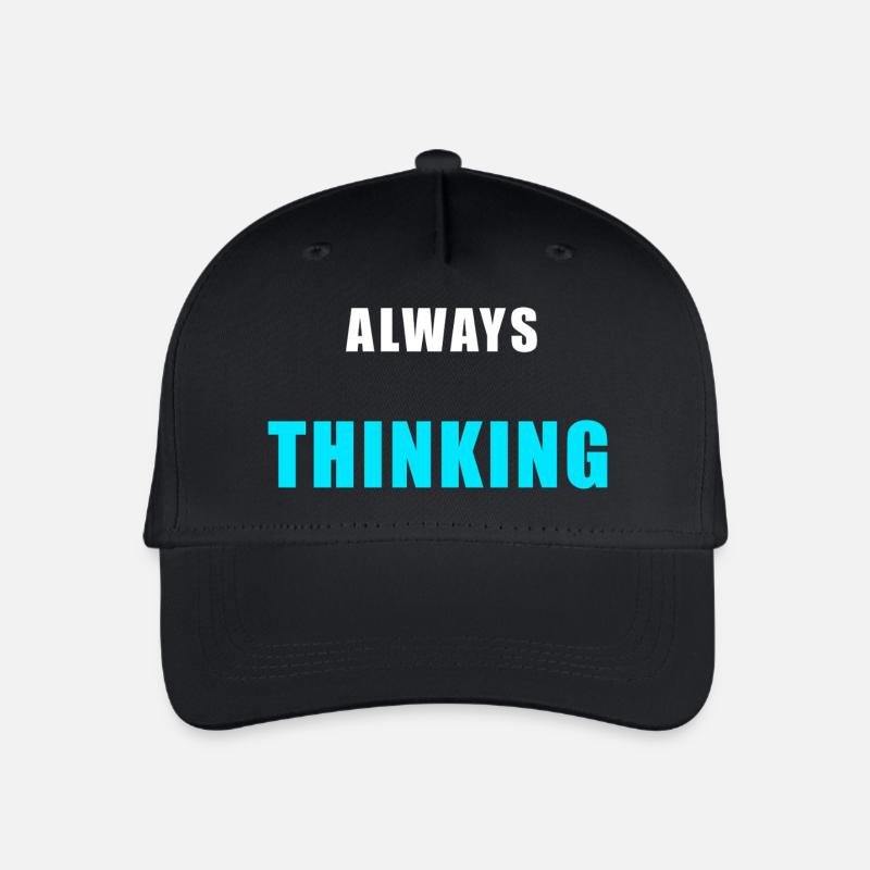Always Thinking – Minimalist Overthinking Sh - Organic Kids’ Baseball Cap - black