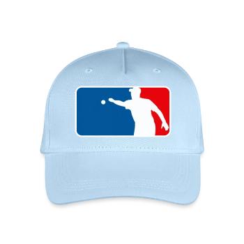 Petanque Boule Logo Major League USA France Sty - Kinder Bio Basecap - Hellblau - Vorne