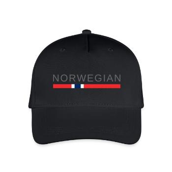 norwegisch - Kinder Bio Basecap - Schwarz - Vorne