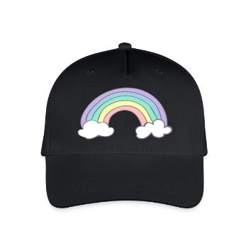 Regenbogen - Kinder Bio Basecap - Schwarz - Vorne