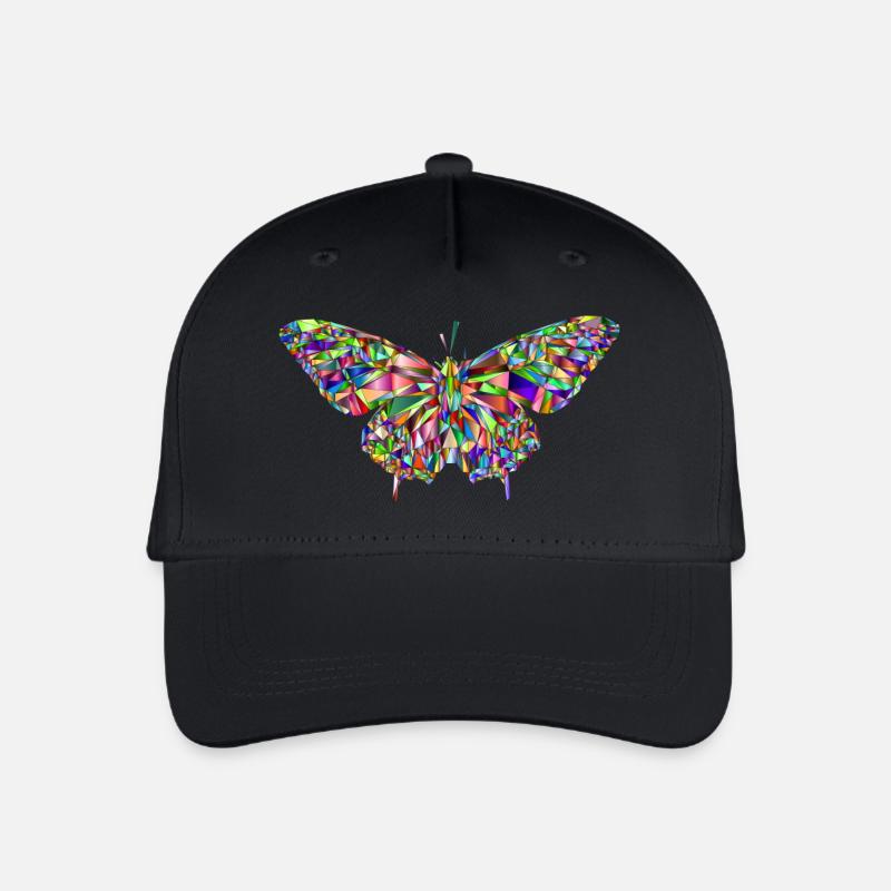 Schmetterling Mosaik - Kinder Bio Basecap - Schwarz