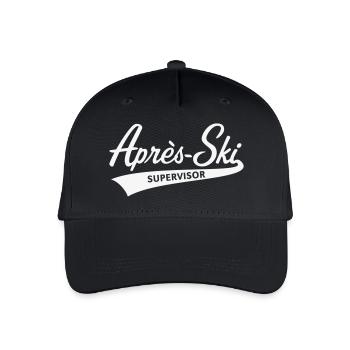 Après-Ski – Supervisor (Lettering Apres Ski / W) - Organic Kids’ Baseball Cap - black - Front